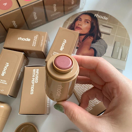 3-in-1Blush Stick Lasting Brightens Facial Cheek Stick Moisturizing Flash Lip Gloss Makeup Lip Gloss Face Rouge